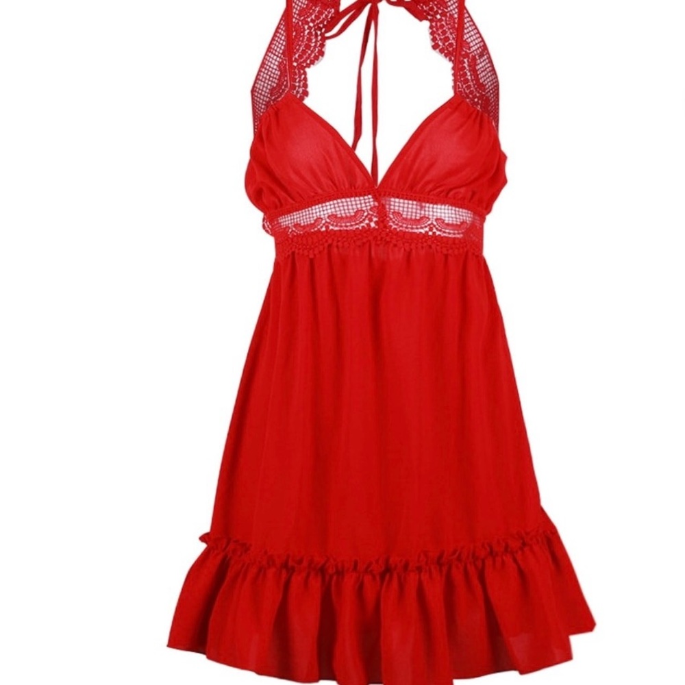 Boutique brand Red Open Back Dress - Picture 2 of 6
